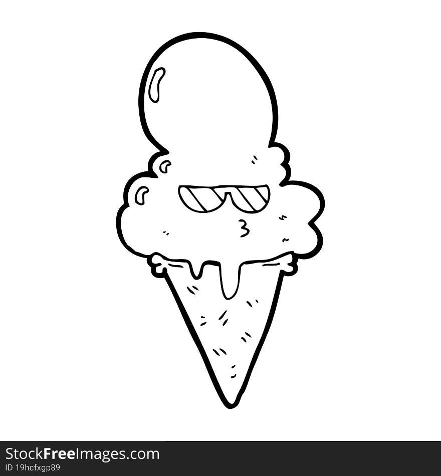 cartoon cool ice cream