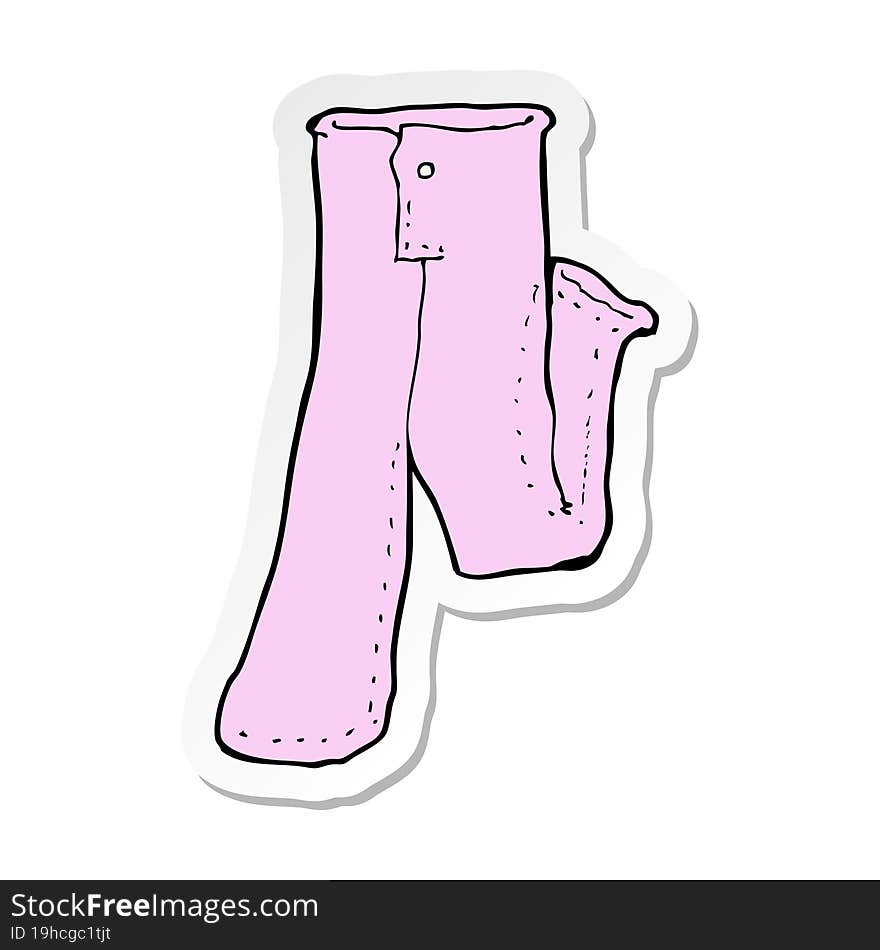 sticker of a cartoon pair of pink pants