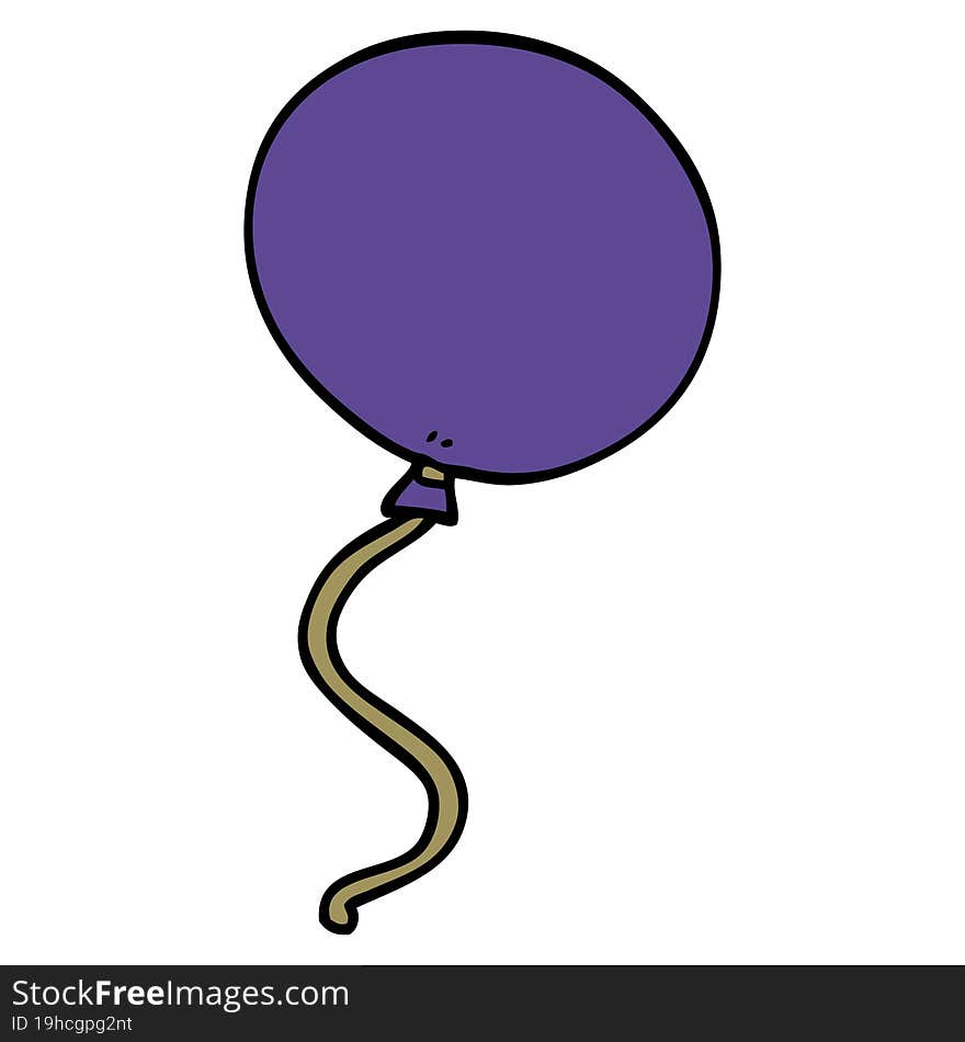 cartoon doodle balloon