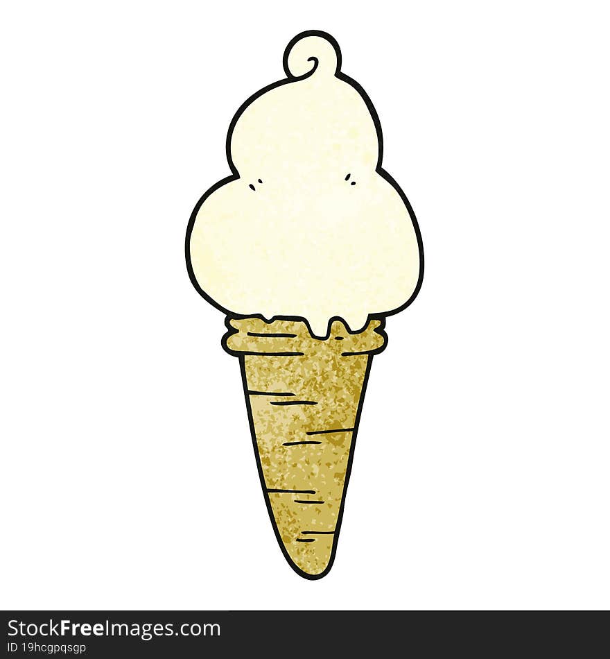 cartoon doodle ice cream