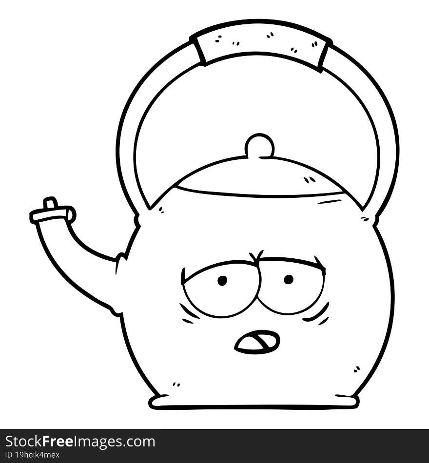 cartoon kettle. cartoon kettle