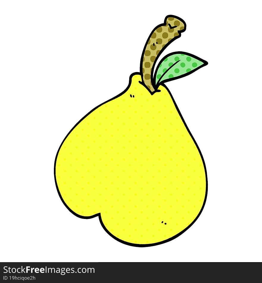 cartoon doodle of a pear