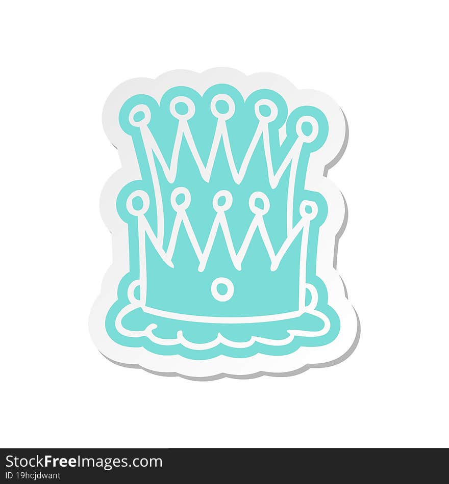 cartoon sticker of two crowns