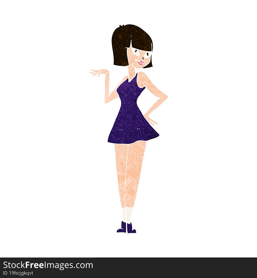 cartoon pretty woman