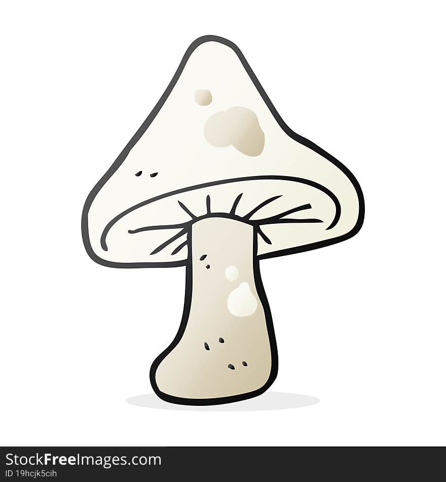 freehand drawn cartoon mushroom