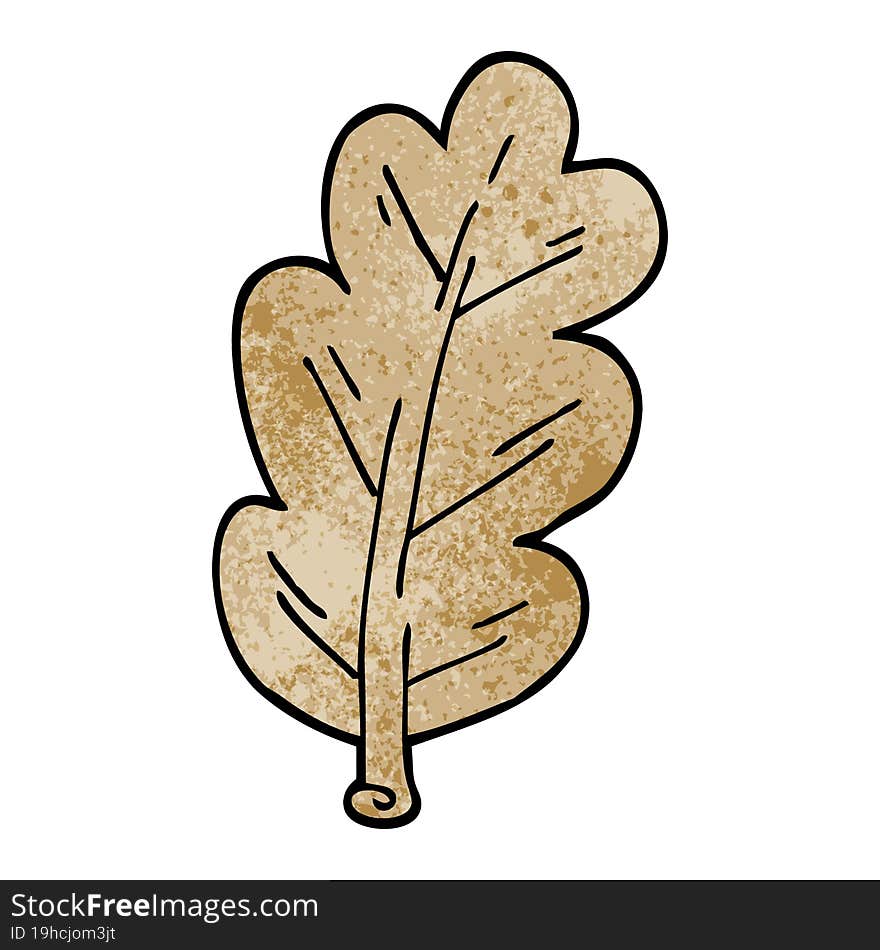 cartoon doodle leaf