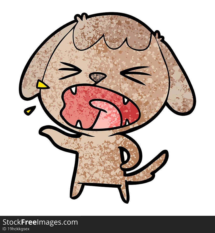 cute cartoon dog barking. cute cartoon dog barking