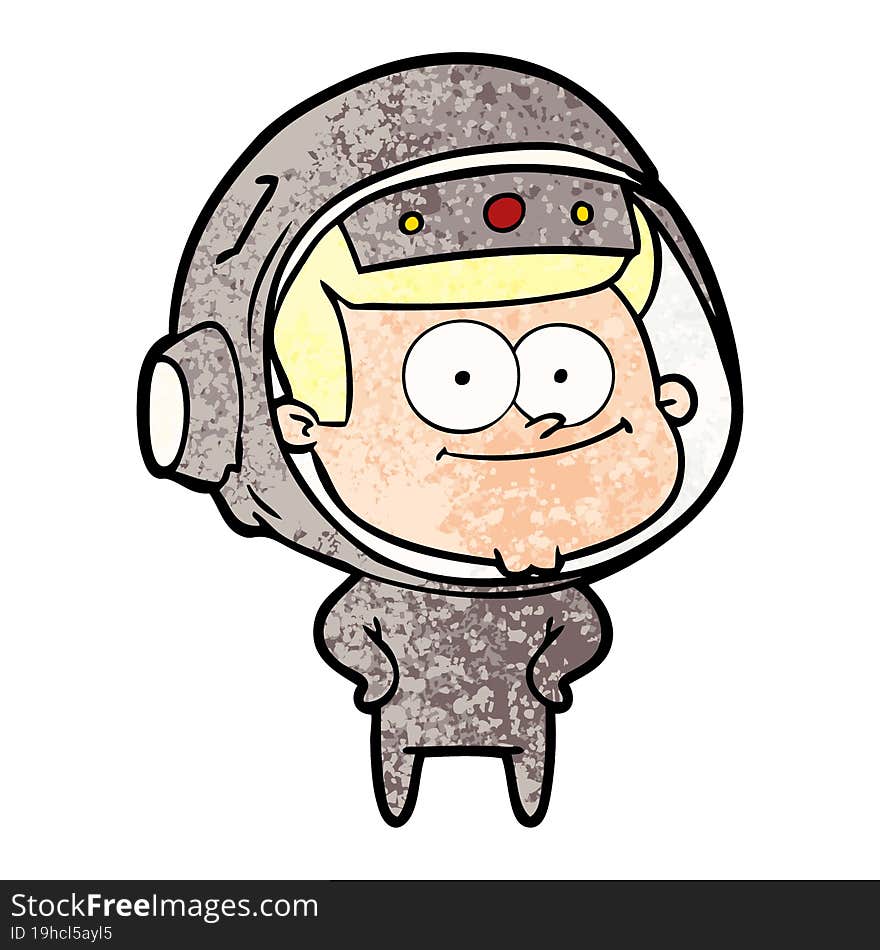 happy astronaut cartoon. happy astronaut cartoon