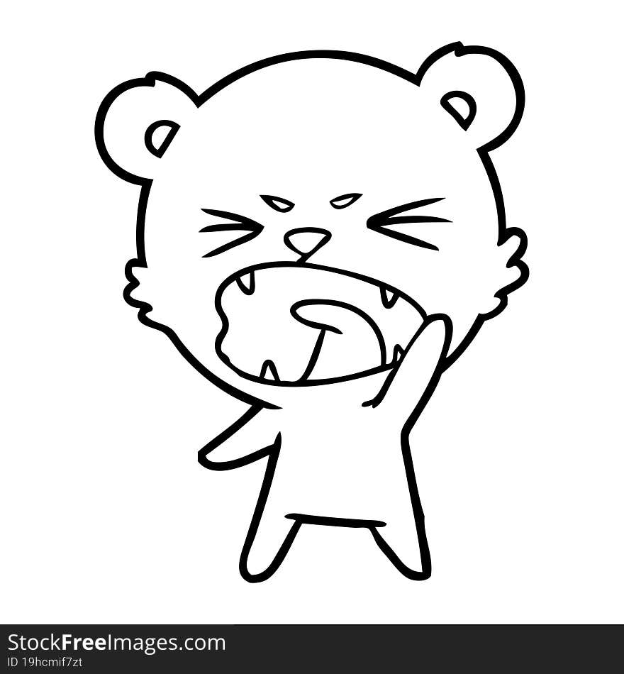 angry cartoon bear. angry cartoon bear