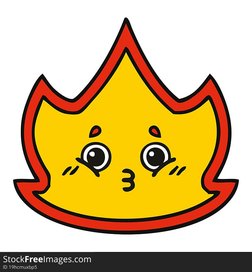 cute cartoon of a fire. cute cartoon of a fire