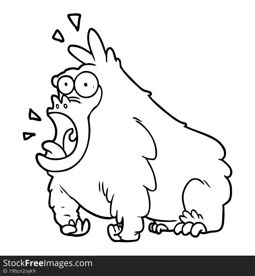 cartoon shouting gorilla. cartoon shouting gorilla