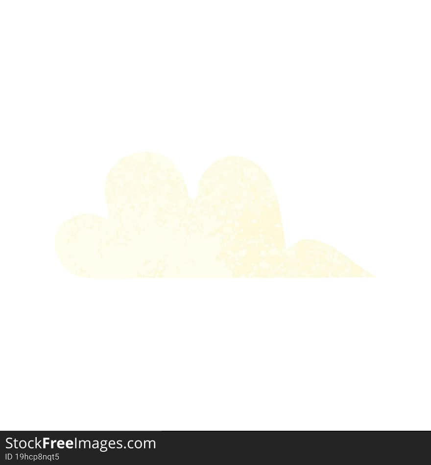 Retro Illustration Style Cartoon Cloud