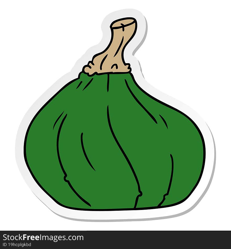 Sticker Cartoon Doodle Of A Squash