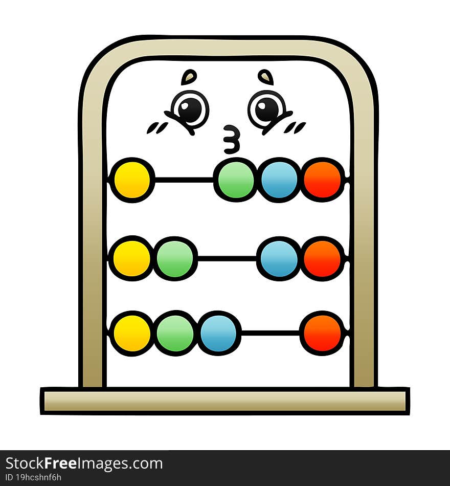 gradient shaded cartoon abacus