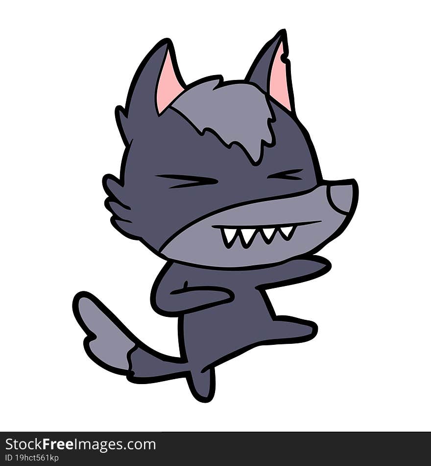 angry wolf cartoon. angry wolf cartoon