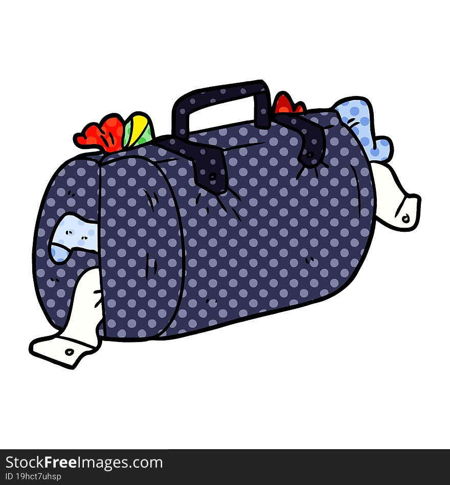 cartoon luggage. cartoon luggage