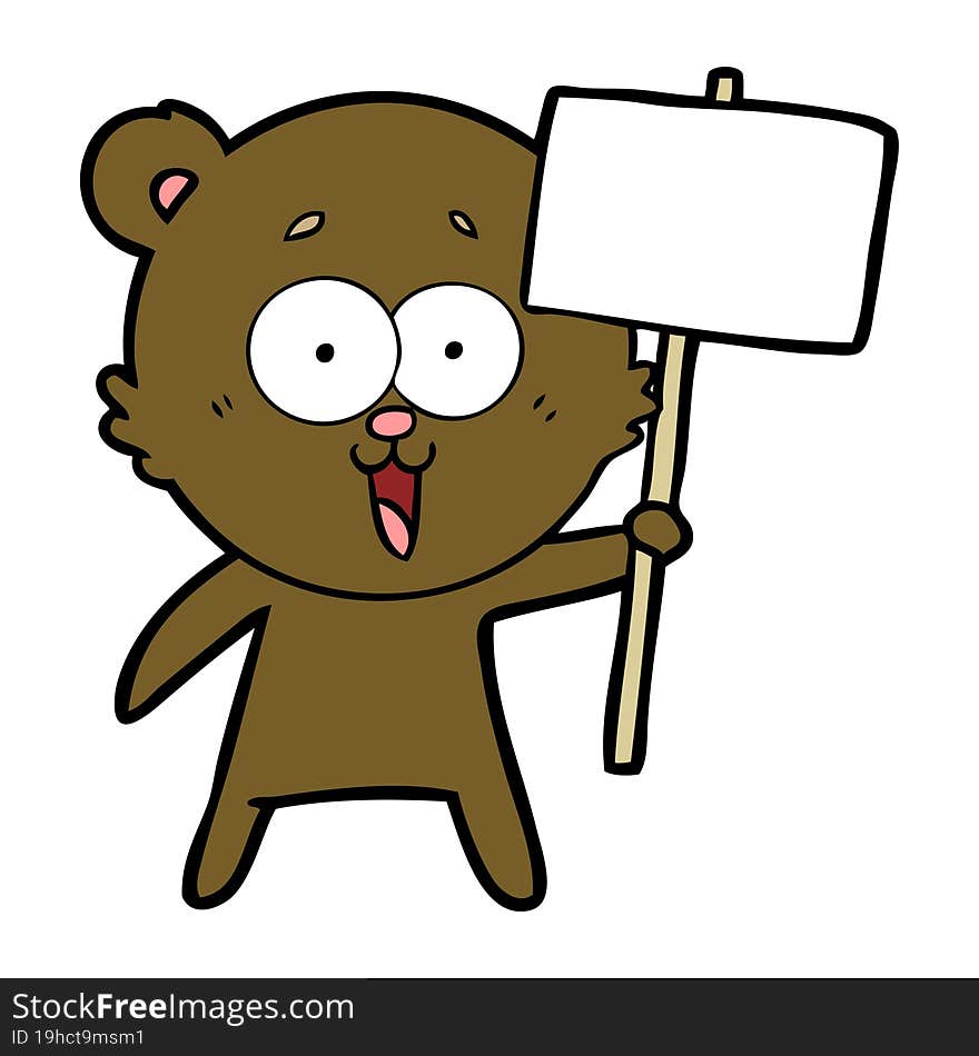 laughing teddy  bear cartoon. laughing teddy  bear cartoon