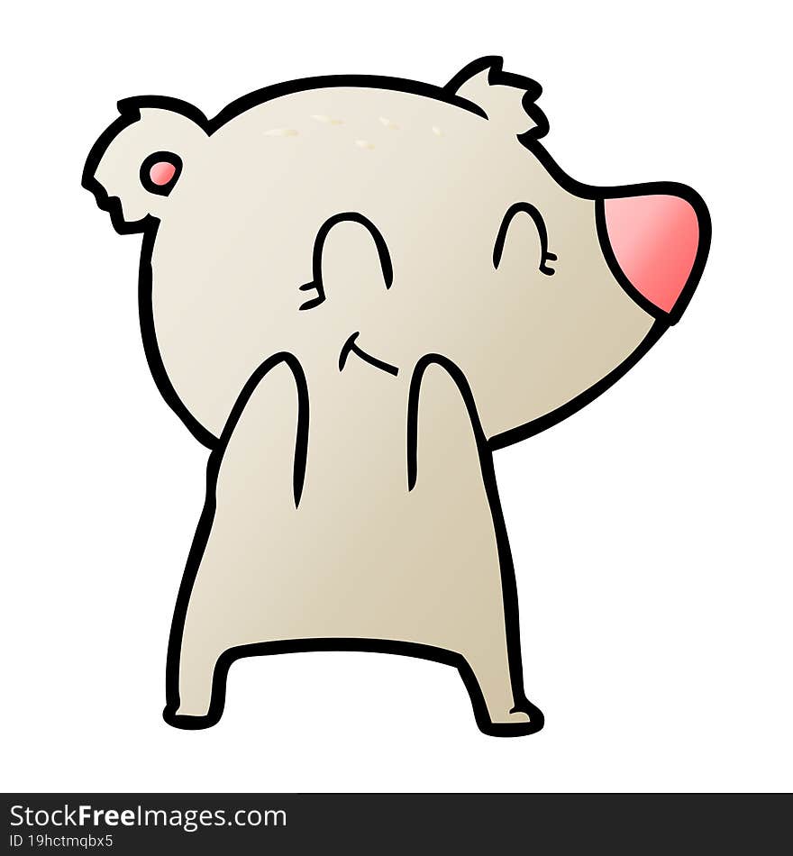 friendly bear cartoon. friendly bear cartoon