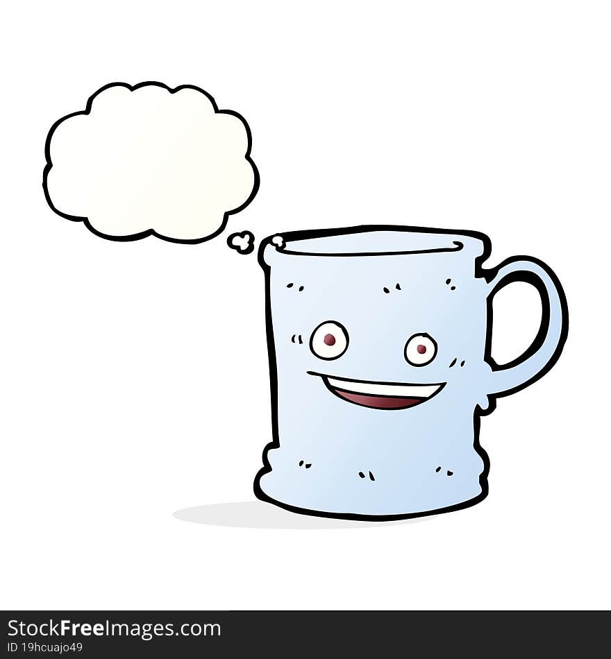 Cartoon Mug With Thought Bubble