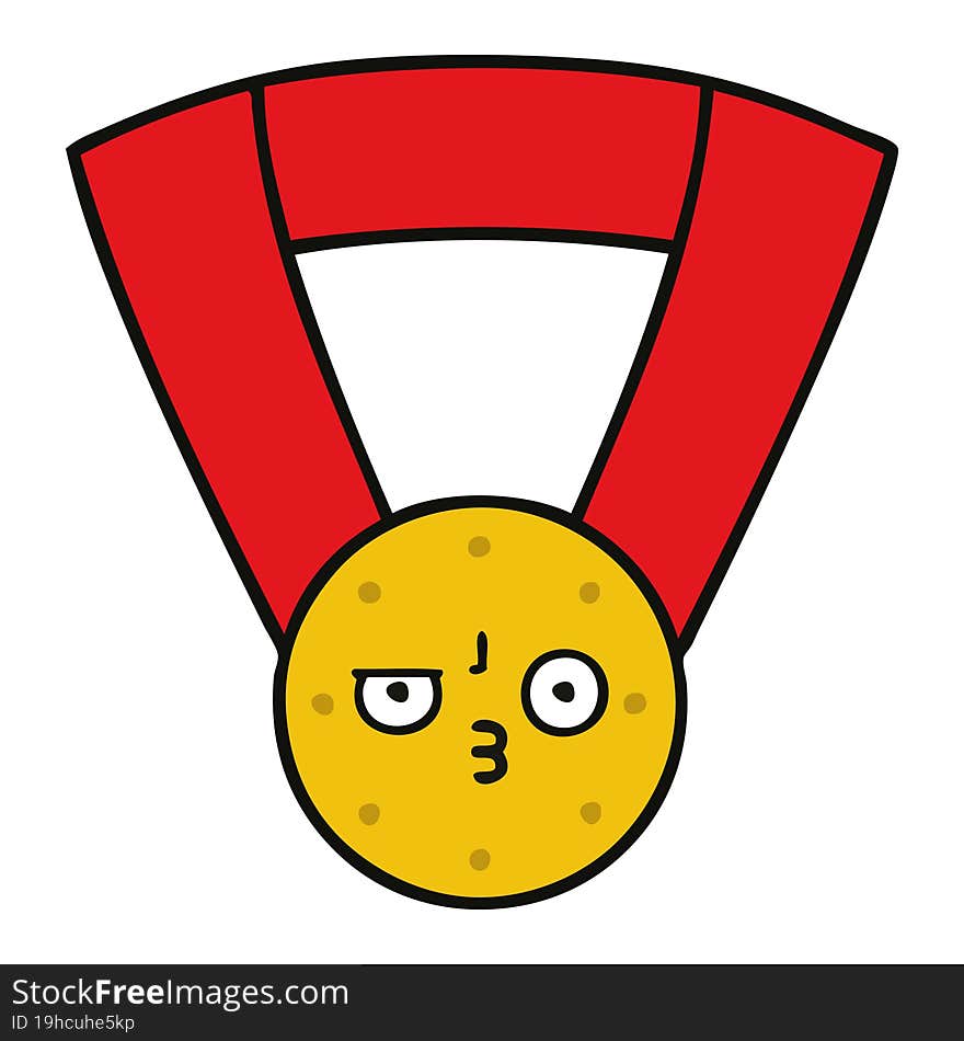 cute cartoon gold medal