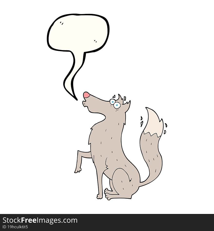 speech bubble cartoon wolf