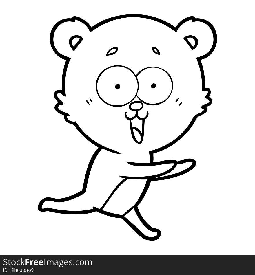 laughing teddy  bear cartoon. laughing teddy  bear cartoon