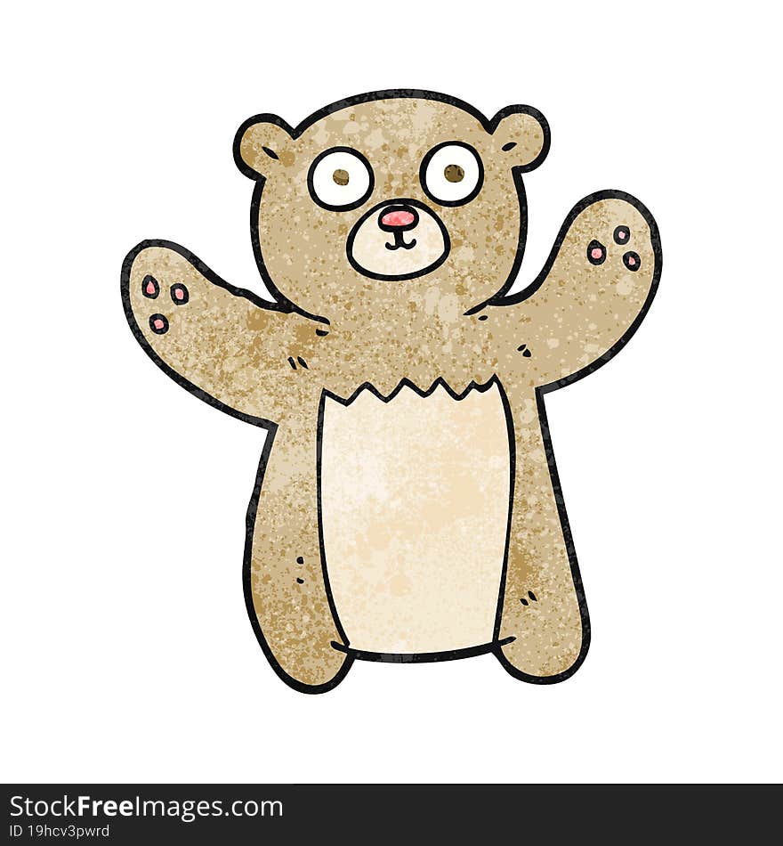 Textured Cartoon Teddy Bear