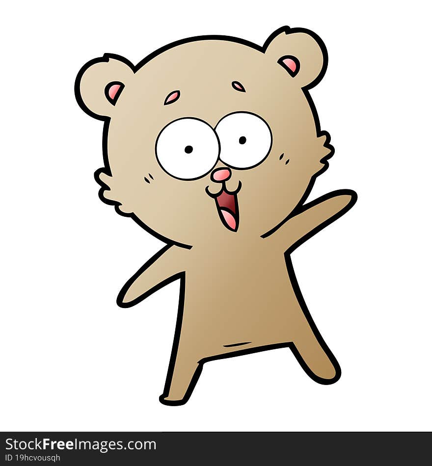 laughing teddy  bear cartoon. laughing teddy  bear cartoon