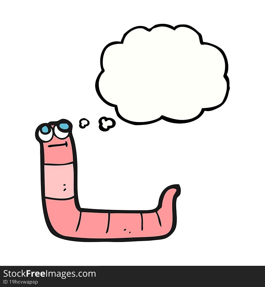 Thought Bubble Cartoon Worm