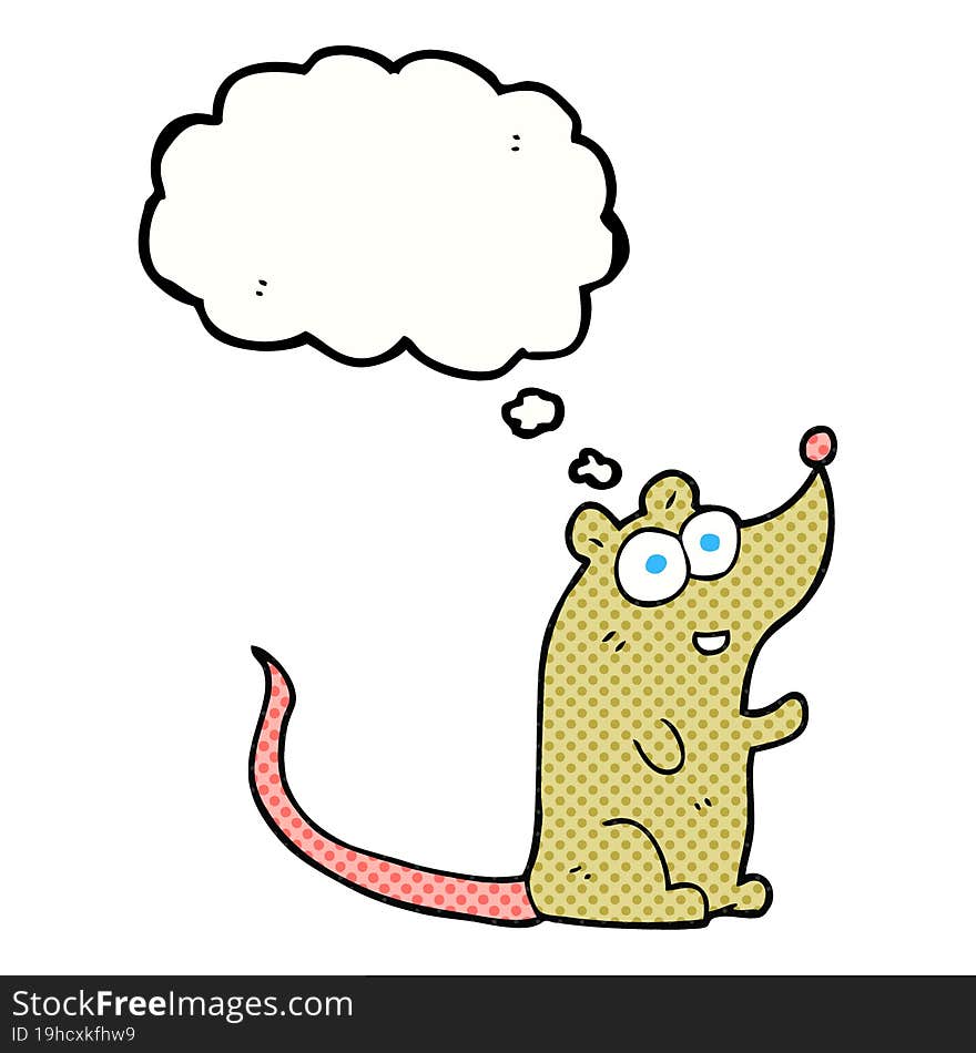 Thought Bubble Cartoon Mouse