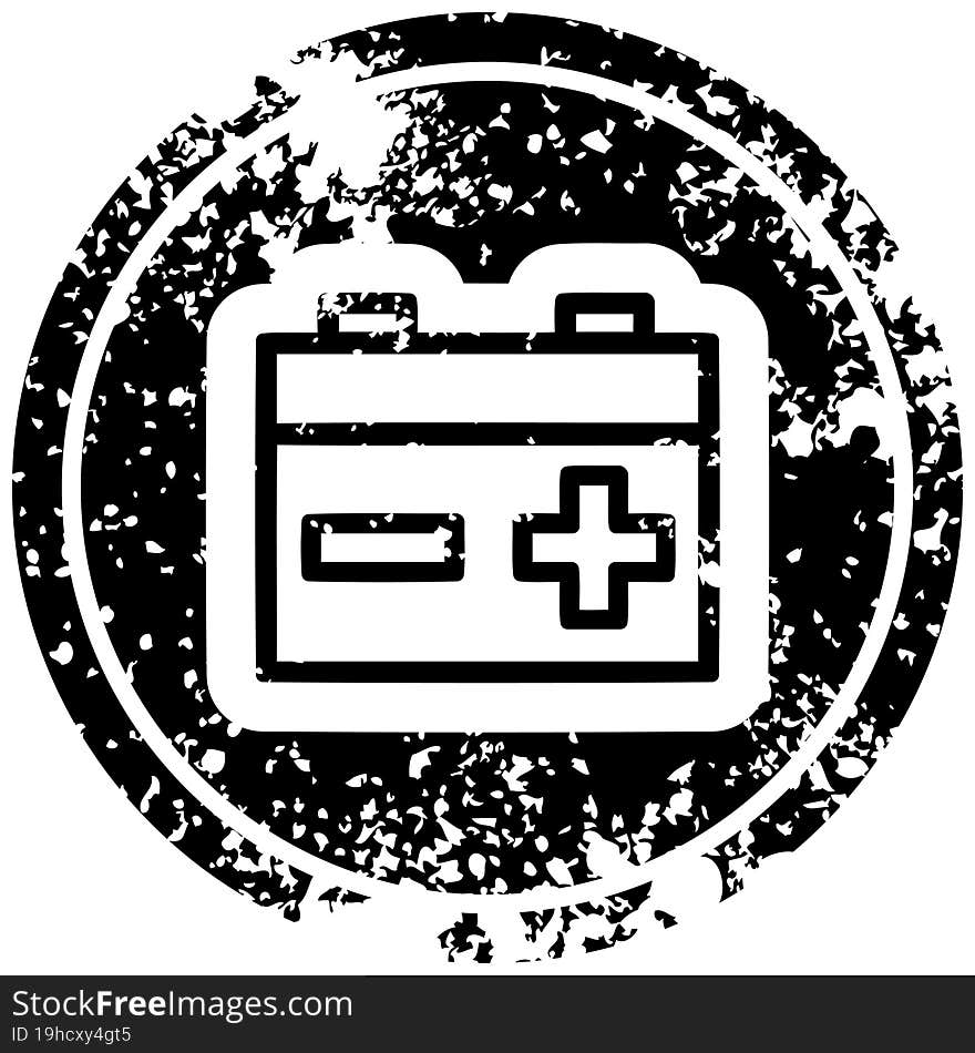 Industrial Battery Distressed Icon