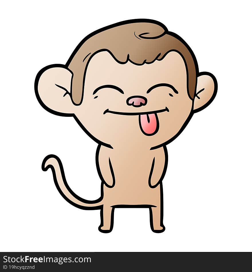 funny cartoon monkey. funny cartoon monkey