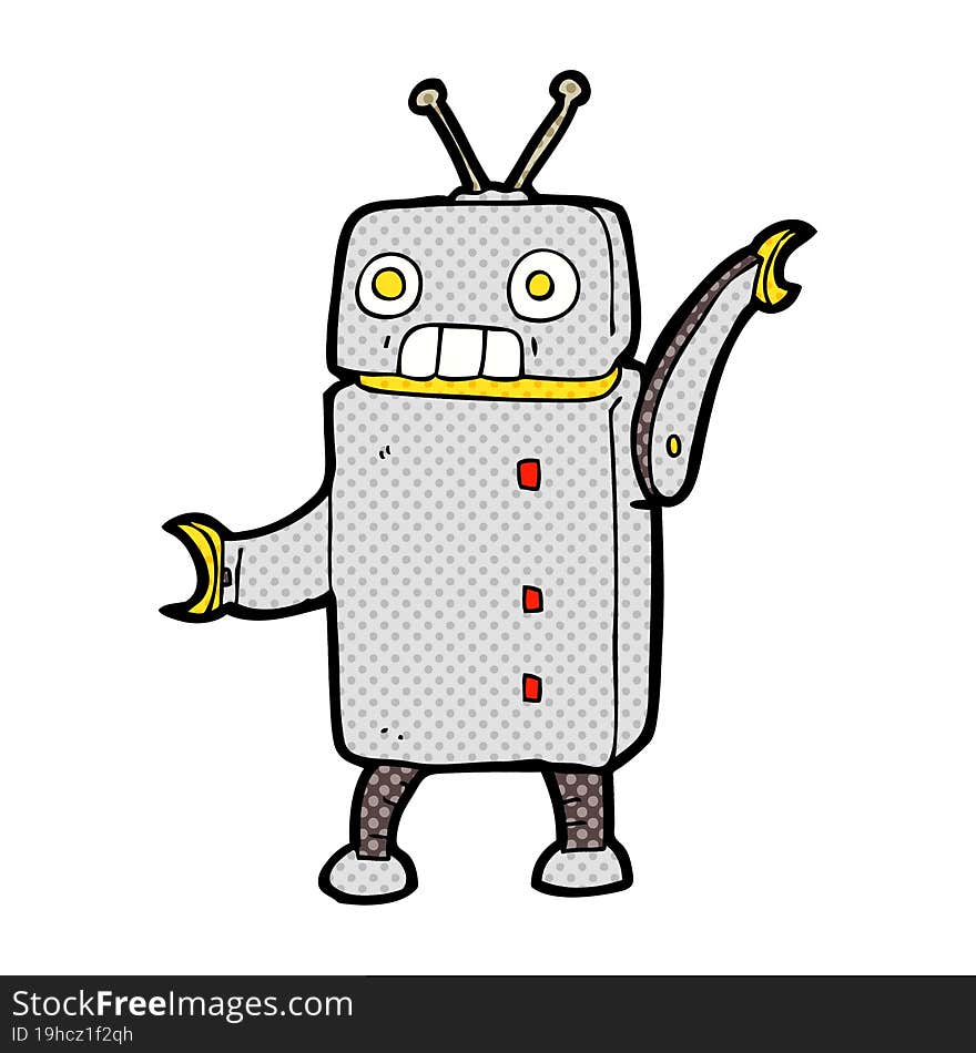 cartoon funny robot