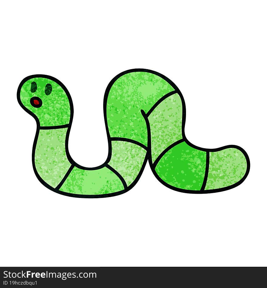 quirky hand drawn cartoon snake