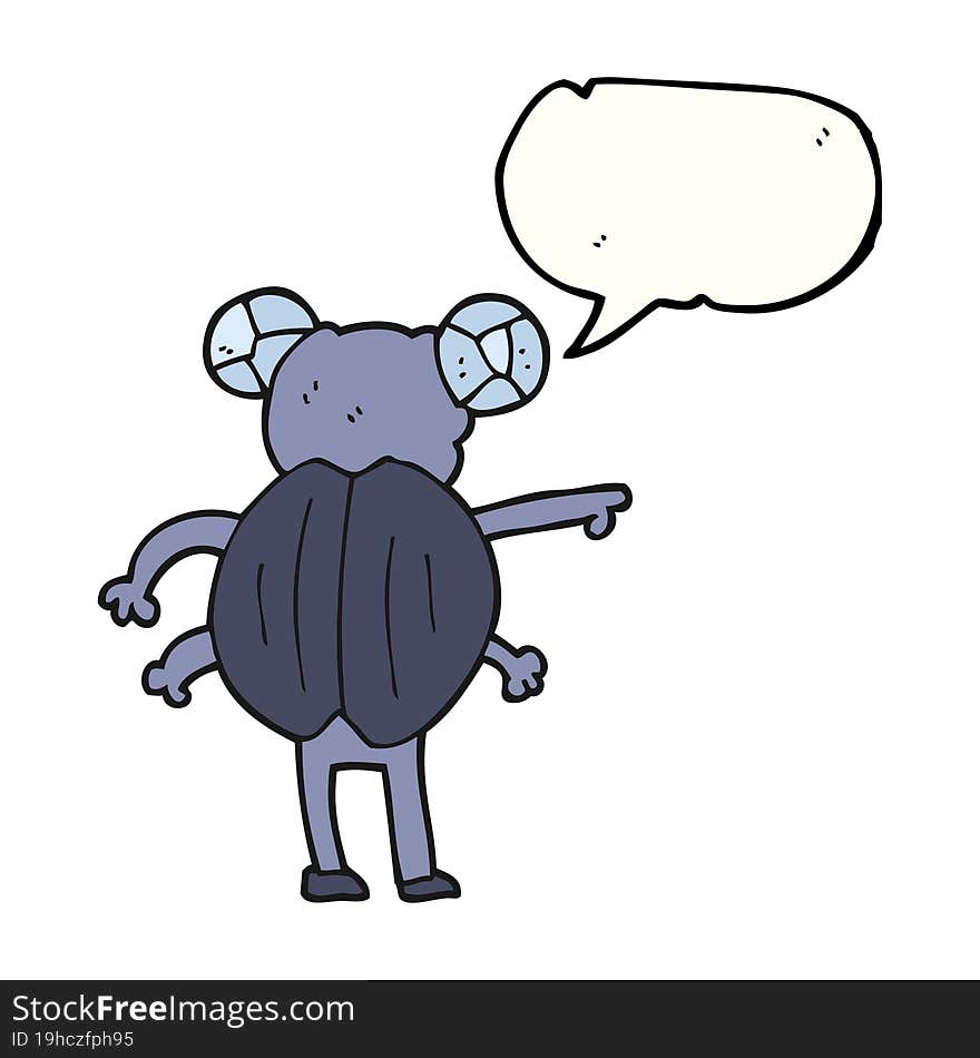 speech bubble cartoon pointing insect