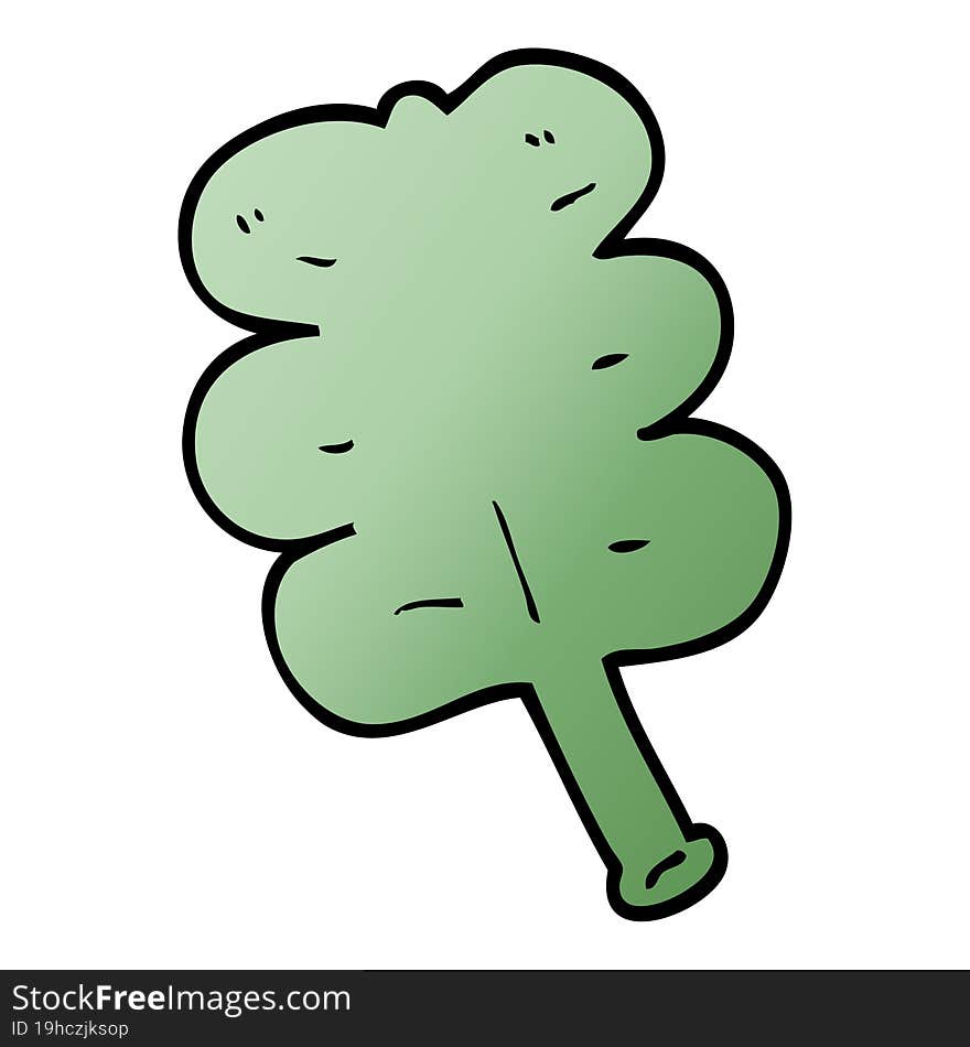 cartoon doodle leaf