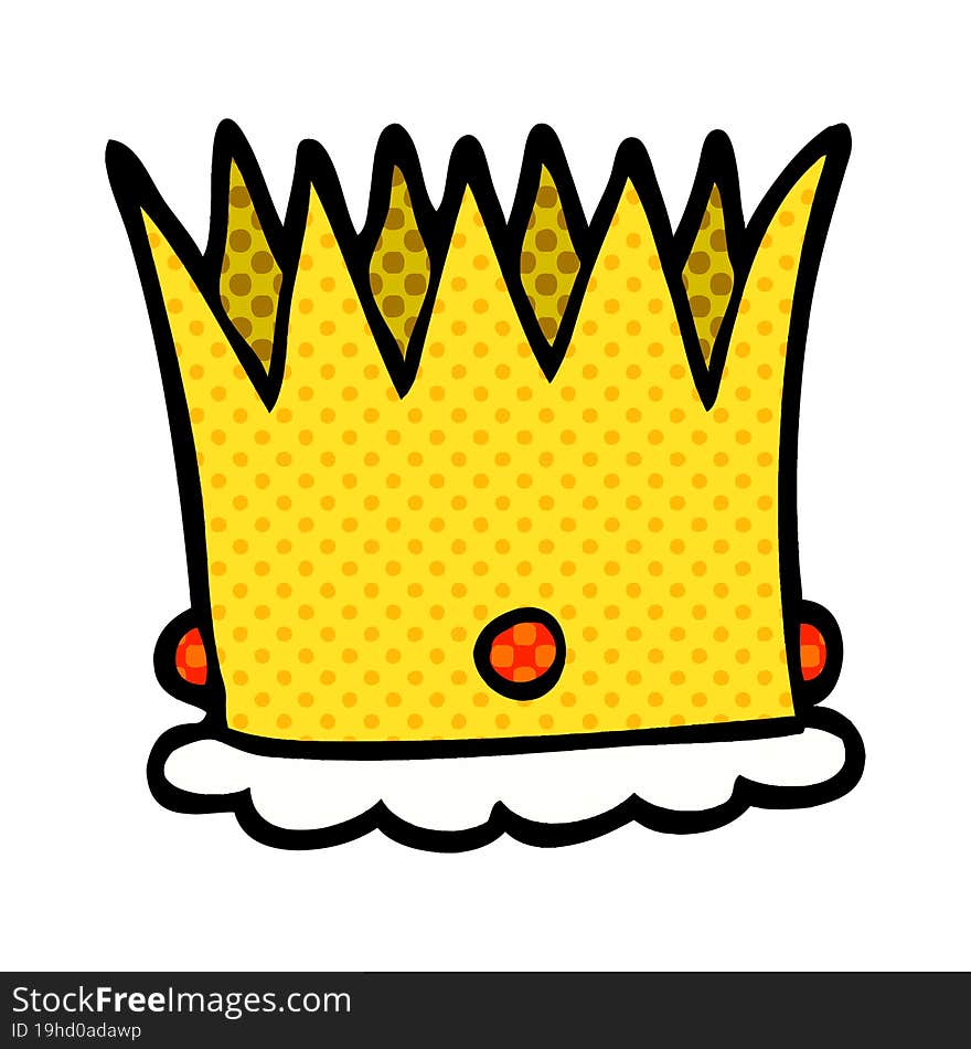 cartoon doodle royal crown