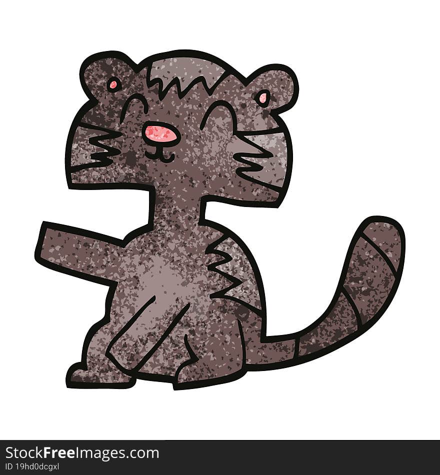 funny cartoon doodle cat