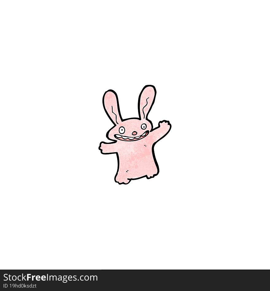 crazy cartoon rabbit