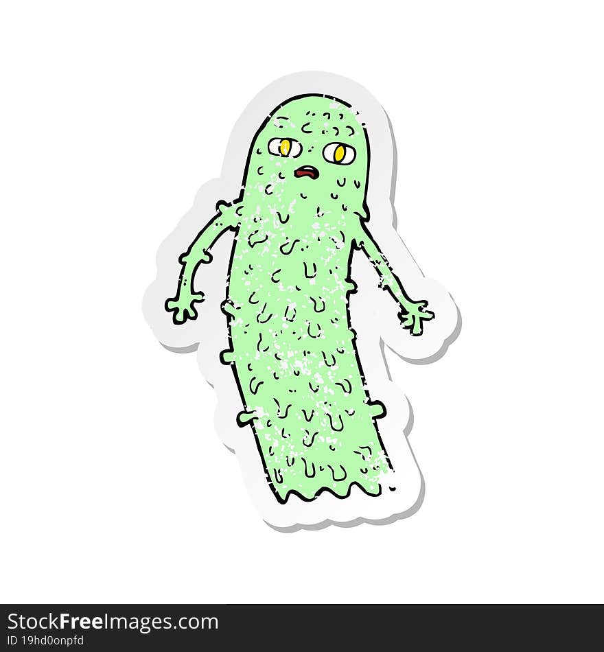 retro distressed sticker of a cartoon spooky ghost