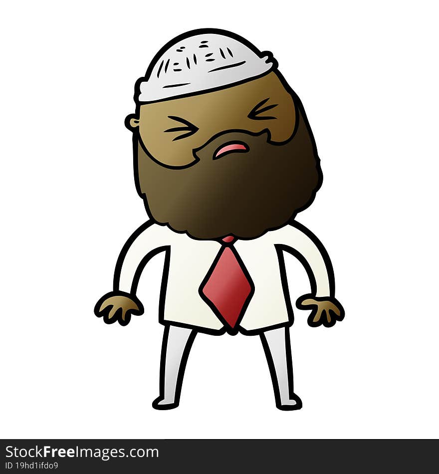 cartoon man with beard. cartoon man with beard