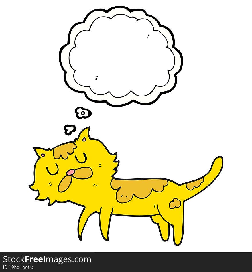 Thought Bubble Cartoon Cat