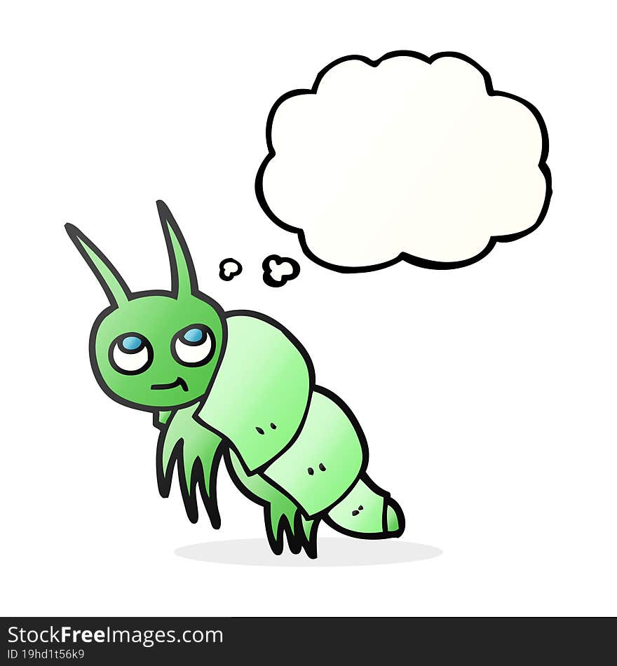 thought bubble cartoon little bug