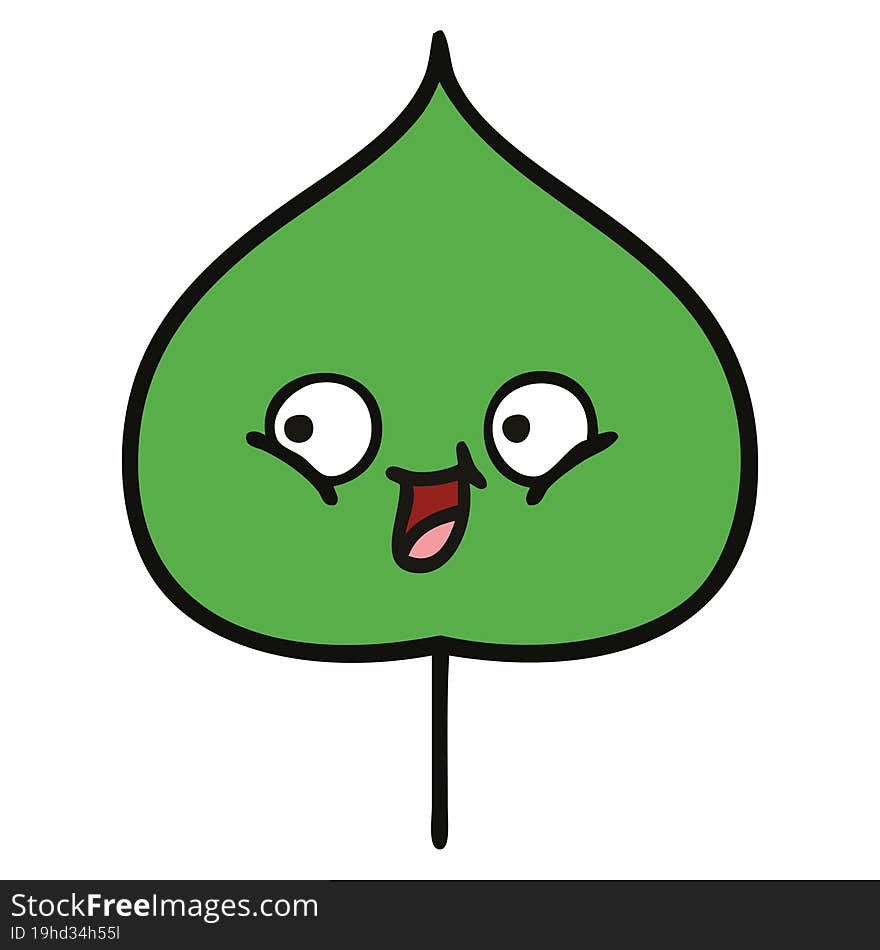 cute cartoon expressional leaf