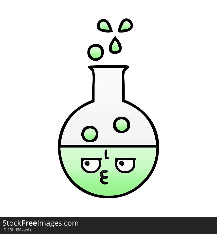 gradient shaded cartoon test tube