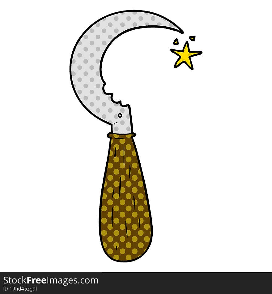 cartoon old sickle. cartoon old sickle