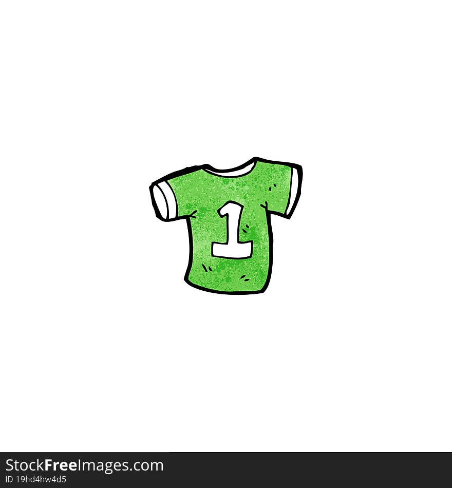 cartoon sports shirt with number one