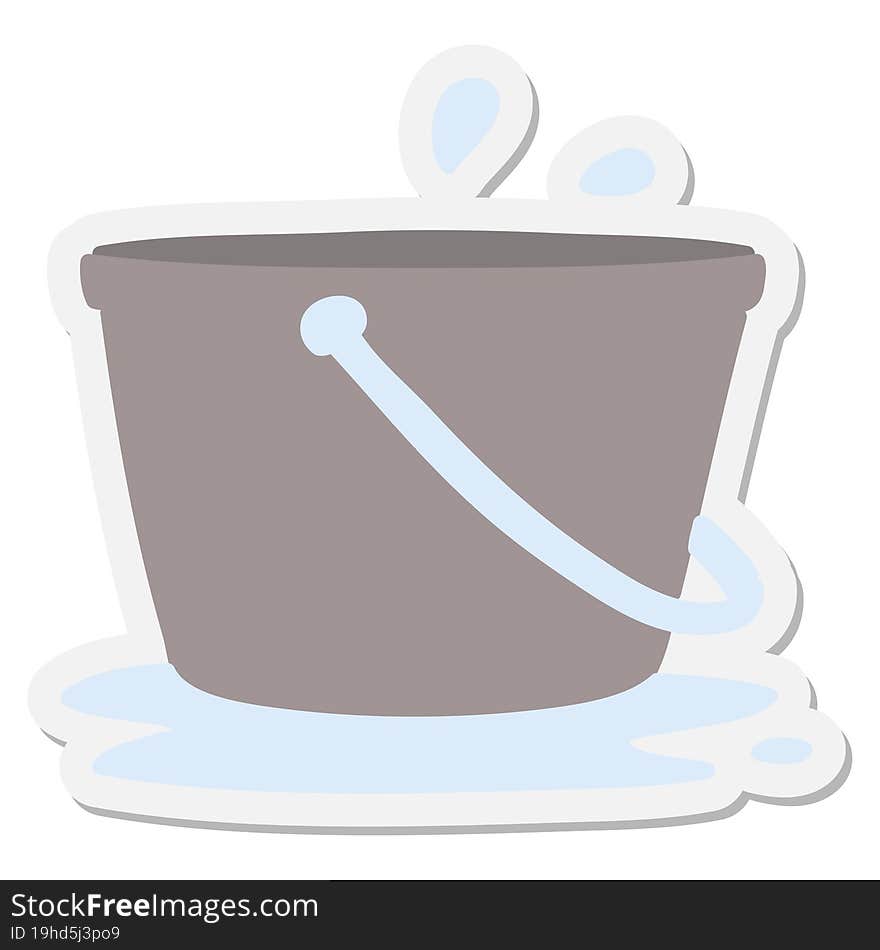 bucket of water sticker