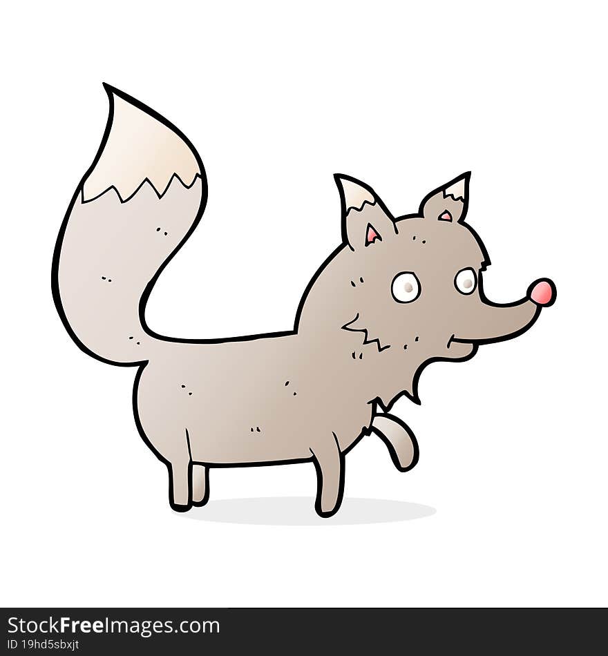 cartoon wolf cub