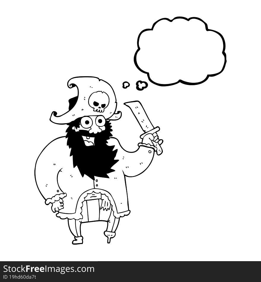 thought bubble cartoon pirate captain